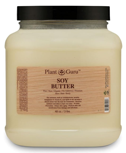 Soy Body Butter 3 lb. 100% Pure Raw Fresh Natural Cold Pressed. Skin Body and Hair Moisturizer, DIY Creams, Balms, Lotions, Soaps.