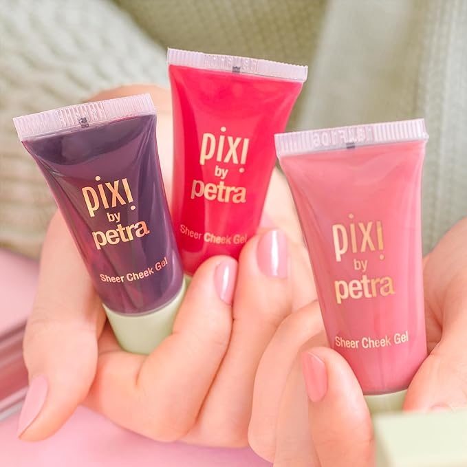 Pixi Beauty Sheer Cheek Gel - Rosy | Gel Blush For A Sheer Flush Of Colour | Oil-Free & Fragrance-Free Hydrating Liquid Blush | 0.45 Fl Oz