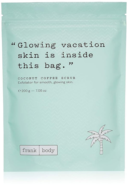 Frank Body Coconut Coffee Scrub | Natural & Cruelty Free Exfoliating Body Scrub | Hydrating Vegan Scrub For Skin Care, Stretch Marks, Acne, And Cellulite | 1ct, 200g -- 7.05oz