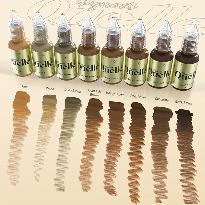 QUELLE Microblading Ink Permanent Makeup Pigment 0.5oz/15ml Eyebrow Ink Microblading Pigment for Eyebrow Eyeliner (Chocolate)