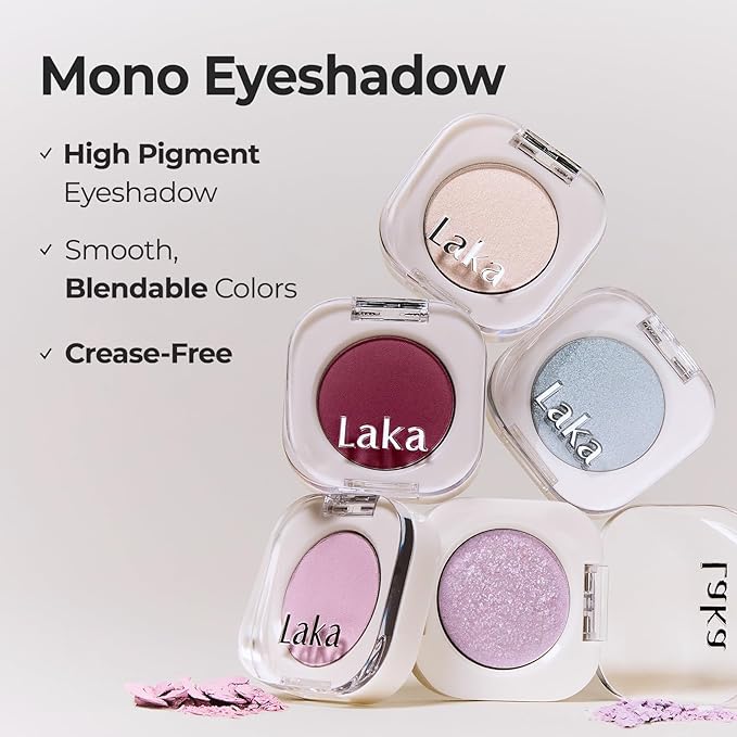 Laka Mono Single Eyeshadow, High Pigment Eye Shadow, Easy Apply, Long Lasting Color, Smooth Blendable Formula, Vegan, K-Beauty (#937 Envy)
