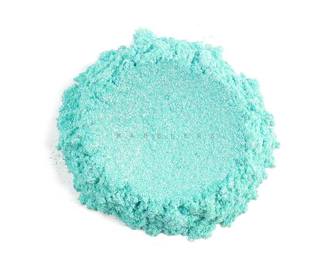 MARBLERS Chunky Natural Mica Powder [Tiffany Pearl] 0.11oz (3g) | Highly Pigmented | Non-Toxic, Vegan, Cruelty-Free | Eyeshadow, Body Butter, Nail Polish, Nail Art | Party, Body, Face Makeup