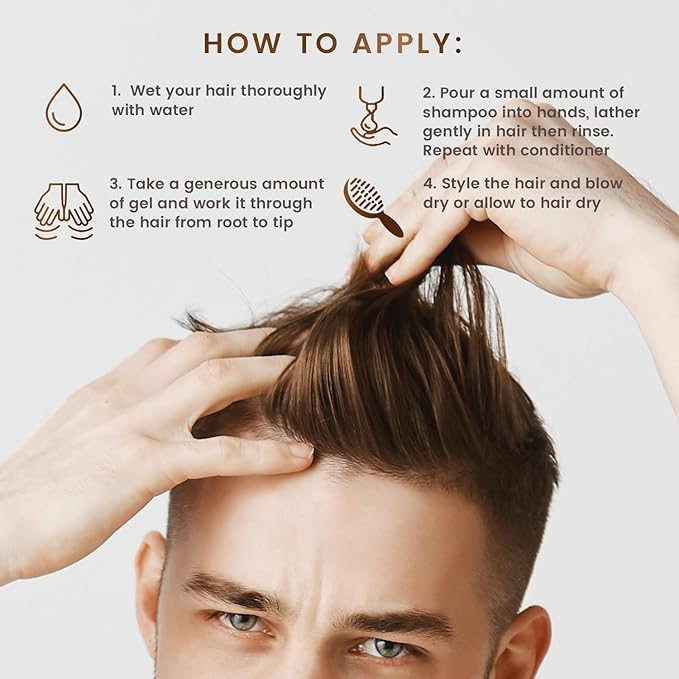 MGA Vegan Hair Styling Gel - Scalp Rescue Organic Formula for Flexible & Natural Hair Style | Curly Hair Products for Men & Women Provides Frizz Control | Alcohol Free & Color Safe Hair Gel, 5.5 Fl Oz