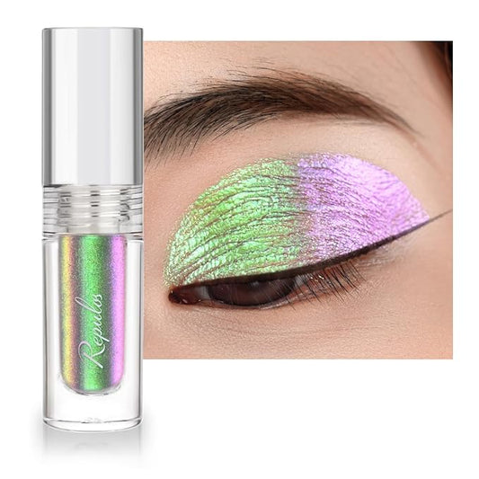 Chameleon Liquid Glitter Eyeshadow - High Pigment, Quick Drying Waterproof, Vegan & Cruelty-Free, Long Lasting Sparkle Eyeshadow Makeup for Women#01
