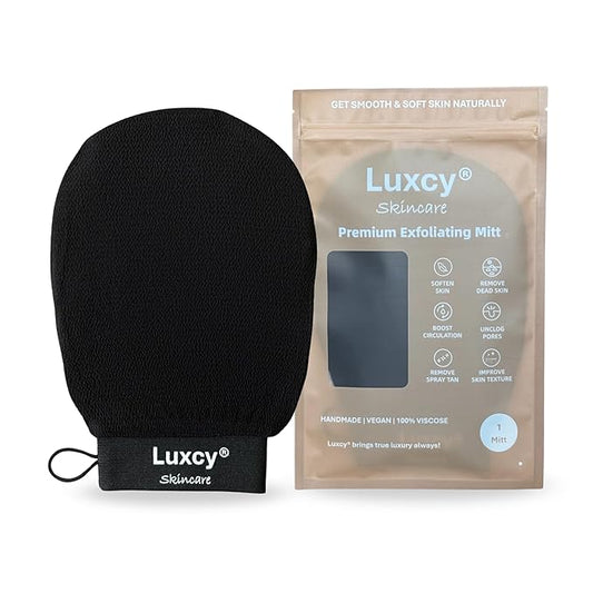 Premium Korean Exfoliating Mitt & Body Scrubber Glove, Viscose Fiber Dead Skin Remover for Smooth, Radiant Skin, Shower Skincare, Keratosis Pilaris Treatment & Self-Tan Prep (1 Pack)