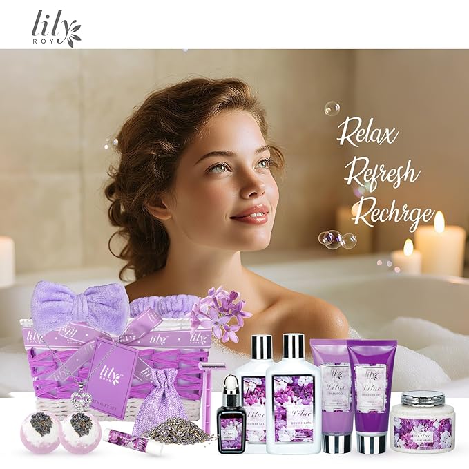 Mothers Day Gifts for Women 17-Piece Bath and Body Gift Set for Mom - Luxury Spa Gift Basket, Pampering Bath Set | Valentines Day, Birthday Gifts, Christmas Perfect Holiday Gift for Her