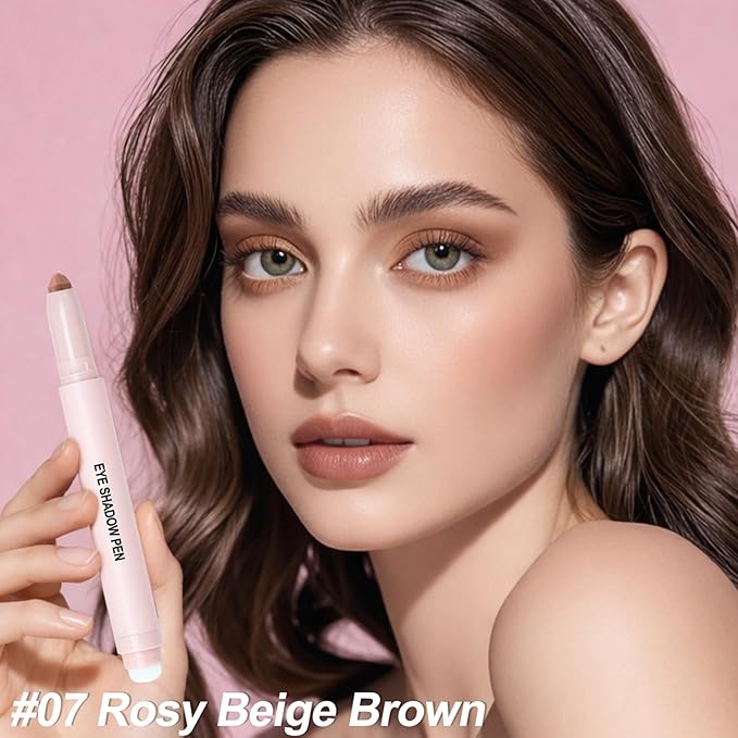 Erinde Beige Brown Eyeshadow Stick, Waterproof Nude Matte Eye Shadow Sticks, Cream Eye Shadow Pencil Crayon, Buildable & Blendable Long-Lasting Eyeshadow for Older Women, Vegan & Cruelty-Free, B07