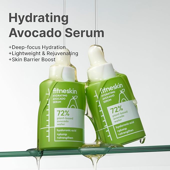 Hydrating Avocado Serum, 1 Fl Oz (30ml) Avocado Fruit Water + Vitamin B3 (Niacinamide) & Hyaluronic Acid –Glow + Barrier Support, Fragrance-Free,Vegan, Dermatologist-Tested Korean Skincare.