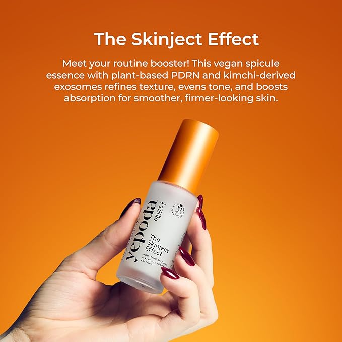 Yepoda The Skinject Effect, Skin-Boosting Spicules Essence with Vegan PDRN, Refine Skin Texture & Enhance Skin Absorption, Vegan Korean Essence for All Skin Types, 1,01 FL. OZ. (30 ml)