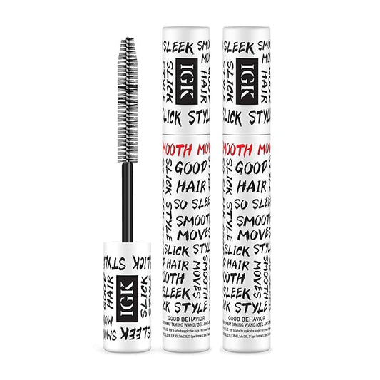 IGK Good Behavior Frizz & Flyaway Taming Wand (Pack of 2) | Instantly Smooths Flyaways, Slicks Back Styles & Details Edges | 24-Hour Frizz Control | Vegan + Cruelty Free
