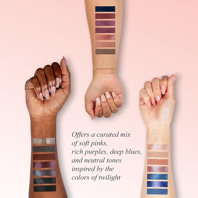 Profusion Cosmetics Twilight 21-Shade Eyeshadow Palette with Brush – Blendable Matte, Metallic & Mousse Finishes, Rich Pigments Infused with Vitamin A and E, Vegan & Cruelty-Free Makeup