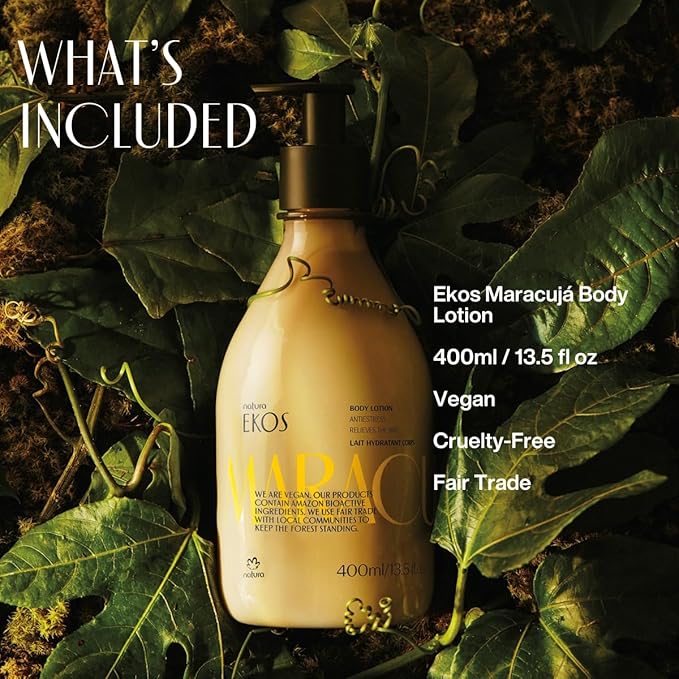 Natura – Maracujá Body Care Duo Bundle – Passion Fruit Triple Phase Body Oil & Relieving Body Lotion – 24H Hydration, Soothing & Radiant Skin – Vegan & Cruelty-Free Brazilian Skincare