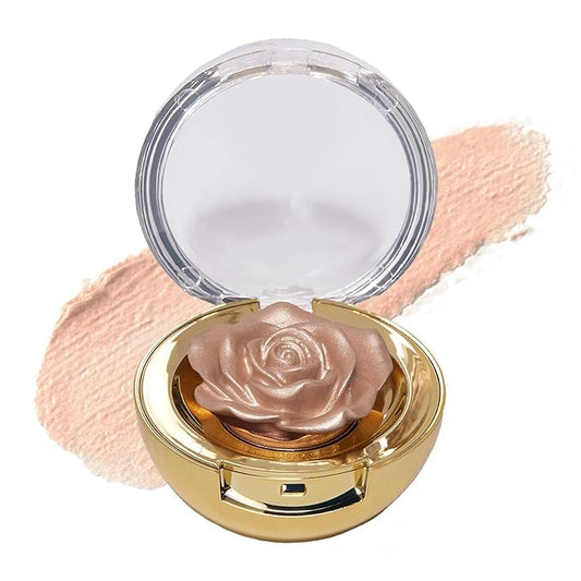 Winky Lux Cheeky Rose Cream Highlighter - Weightless Cream Makeup for Cheeks, Effortlessly Blendable, Skincare-Infused with Vitamin E, Light Gold, Brilliant
