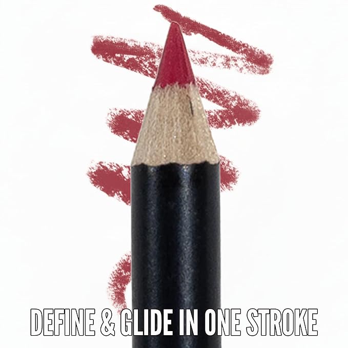 Mynena Amaranth Red Creamy Matte Waterproof Lip Liner | Long Lasting Transfer-Proof | Sharpenable | Blendable Pencil for Defined Lips