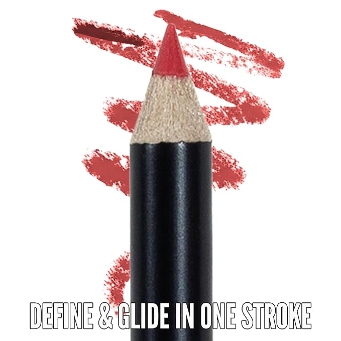 Mynena Warm Orange Red Creamy Matte Waterproof Lip Liner | Long Lasting Transfer-Proof | Sharpenable | Blendable Pencil for Defined Lips