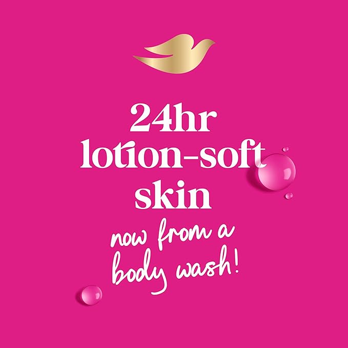 Dove Body Wash 4 Count for 24hr Lotion-Soft Skin Replenish Dragon Fruit and Coconut Cream Moisturizing Skin Cleanser with No Sulfates No Parabens