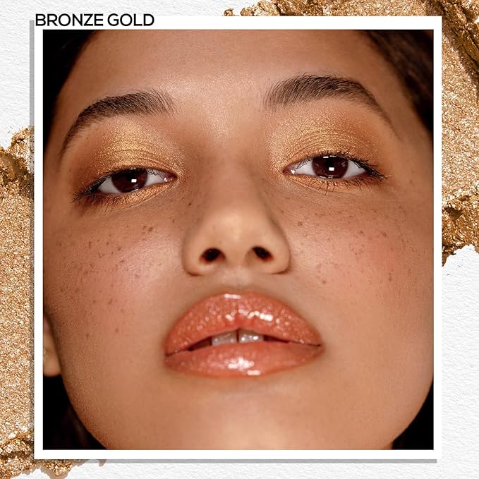 MAKI YIKA Gold Crème Eyeshadow Single, Shimmer Dark Bronze Cream Eye Shadow palette for Women, Color Stay Long Lasting Waterproof Eye Makeup Monochrome Eyeshadows,#19