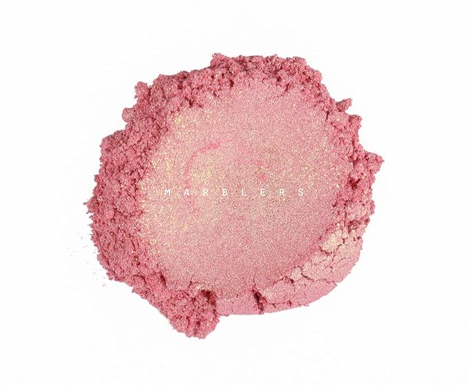 MARBLERS Glitter Mica Powder [Rose Quartz] 0.14oz (4g) | Glitter Mica | Highly Pigmented | Non-Toxic, Vegan, Cruelty-Free | Eyeshadow, Body Butter, Nail Polish, Nail Art | Party, Body, Face Makeup