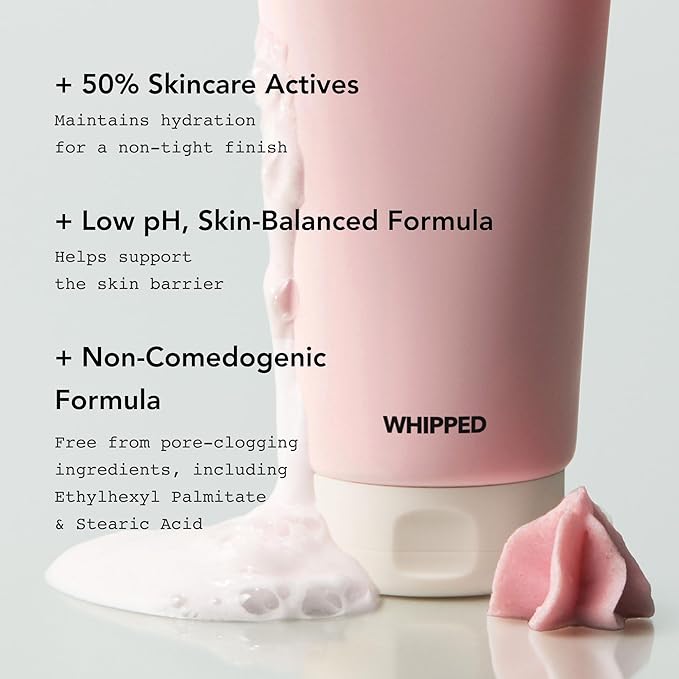 Whipped Korean Skincare Face Wash, Moisturizing & Barrier Care Vegan Facial Cleanser for Dry Sensitive Skin, Niacinamide, Hyaluronic Acid, Ceramide, Fig & Cacao Butter, Doubles as a Face Mask, 4.5 oz