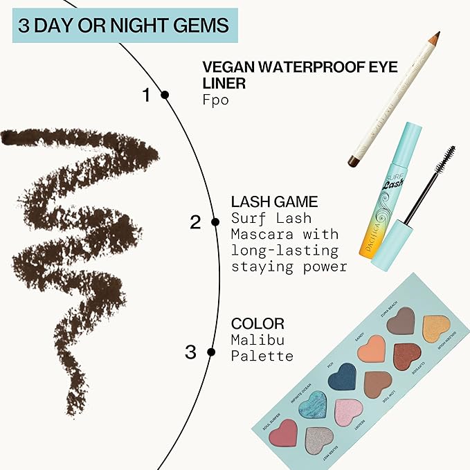 Pacifica Waterproof Eyeliner Pencil – Fringe Brown Liner Longwear, Smudge-Proof, Eye Liner Eye Makeup Vegan & Cruelty-Free Ophthalmologist Tested