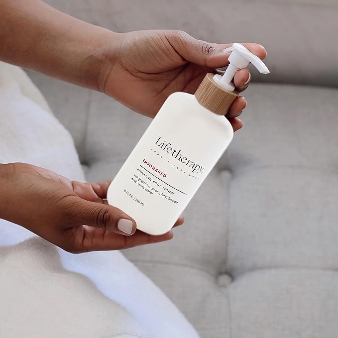 Lifetherapy Hydrating Body Lotion – Empowered | Clean, Skin-Loving Formula | Vegan & Gluten Free | Fast-Absorbing & Lightweight | Free From Parabens, Sulfates & Phthalates 12oz