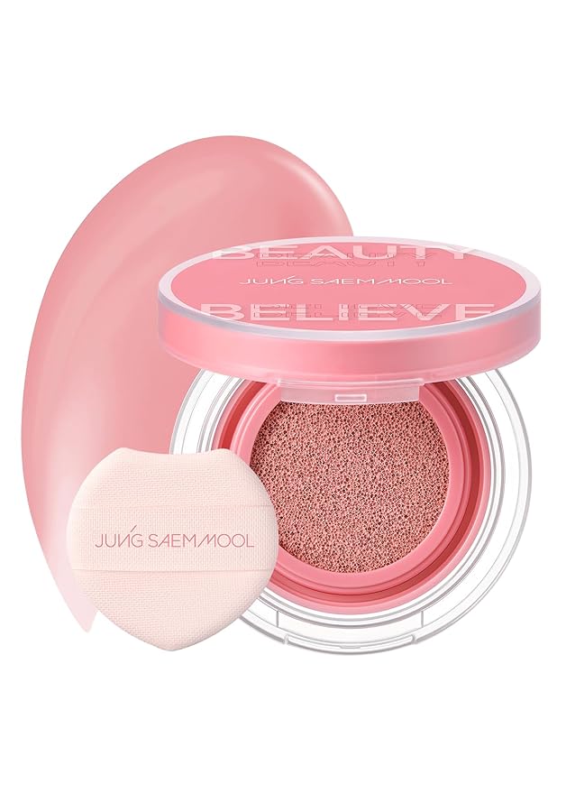 JUNG SAEM MOOL Artist Cushion Blush Blur | Matte & Soft Finish, Korean Liquid Blush for cheeks, Easy to Blend with Puff (Rosy Petal)