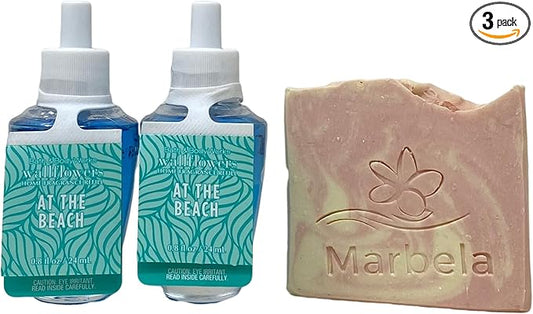 Bath and Body Works At The Beach 2 Pack Wallflowers Home Fragrance Refills - Marbela Sample Soap