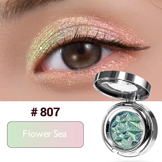 CHARMACY Duochrome Eyeshadow, Insane Shifters Chameleon Eyeshadow, Creates High-Impact, Metallic Eye Looks, 100% Vegan and Cruelty Free (Chameleon-#807, 0.06 Ounce (Pack of 1))