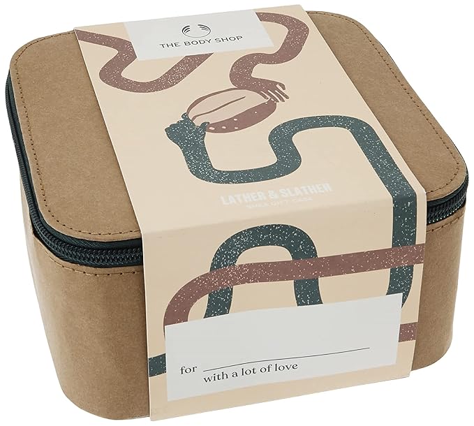 The Body Shop Lather & Slather Shea Body Care Gift Set, for Dry Skin, Vegan