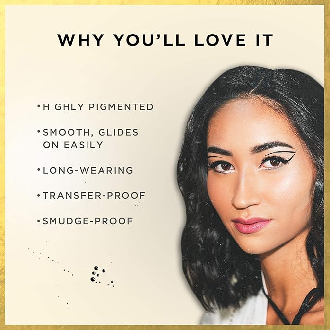 Pretty Vulgar The Ink Gel Eyeliner, Eyeliner enriched with Vitamin C, Linoleic & Linolenic Acids, Highly-Pigmented, Long-Wearing, Quick-Drying, Water-Resistant, 6g / 0.2 Oz.