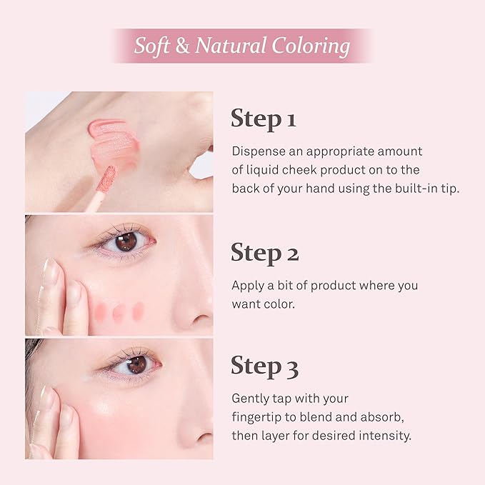 hince Dewy Liquid Cheek - Glowy Liquid Blush for Cheeks, Glass Skin, Face Blushes for a Radiant Water Glow with Hydrating Finish for All Skin Types, 0.2 Fl Oz (SUNLIT PEACH, LC002)