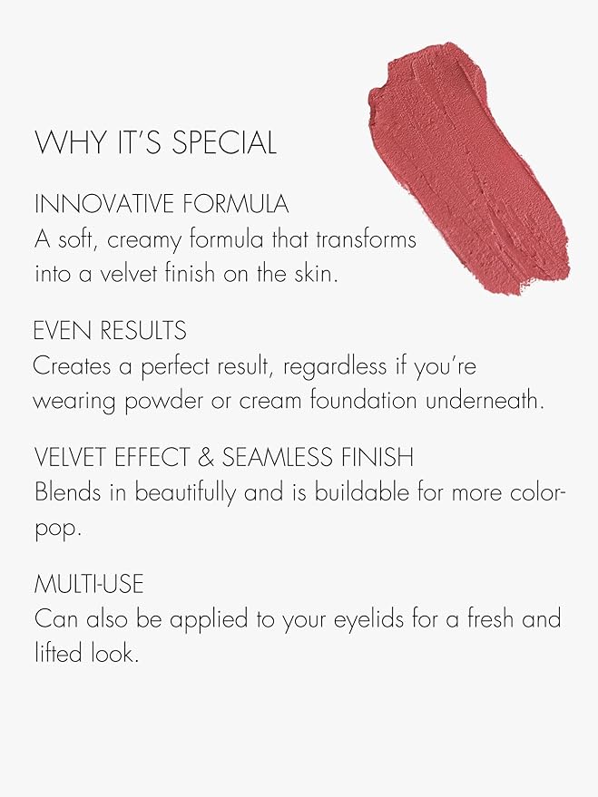 SWEED - Air Blush Cream | High Pigmented, Velvet Finish | Vegan, Cruelty-Free, Clean Beauty (Fancy Face, 0.17 oz | 5 g)