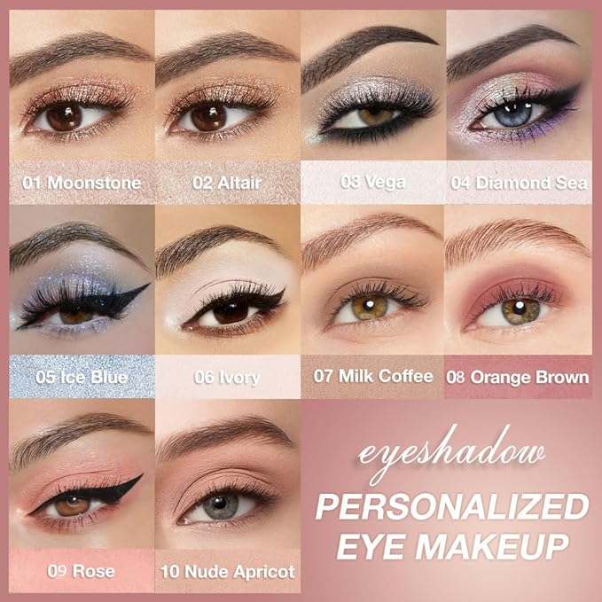 Single Cream Eyeshadow,Peach Pink Shimmer Eye shadow Pallette,Long Lasting Glitter Eyeshadow,Soft Shimmer Eye Makeup,Vegan & Cruelty-Free Mini Eye shadow for Brown Blue Green Eyes. 03#