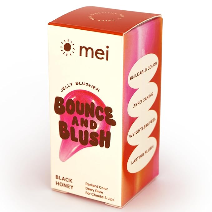 Mei Apothecary Bounce & Blush Jelly Blusher Stick, Black Honey Blush for Cheeks and Lips, Buildable Dewy