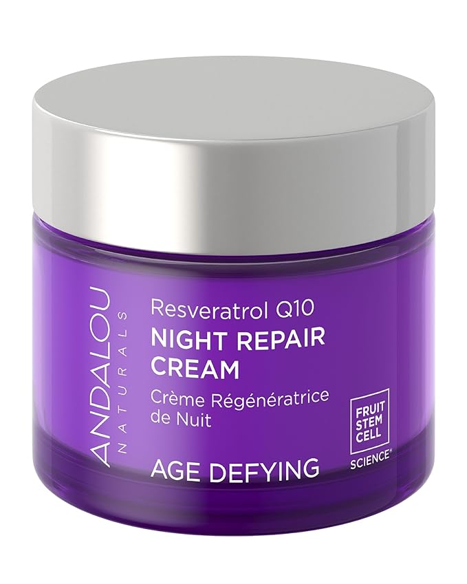 Andalou Naturals Night Crm Repair Resvrtrl Q10, 1.7 oz