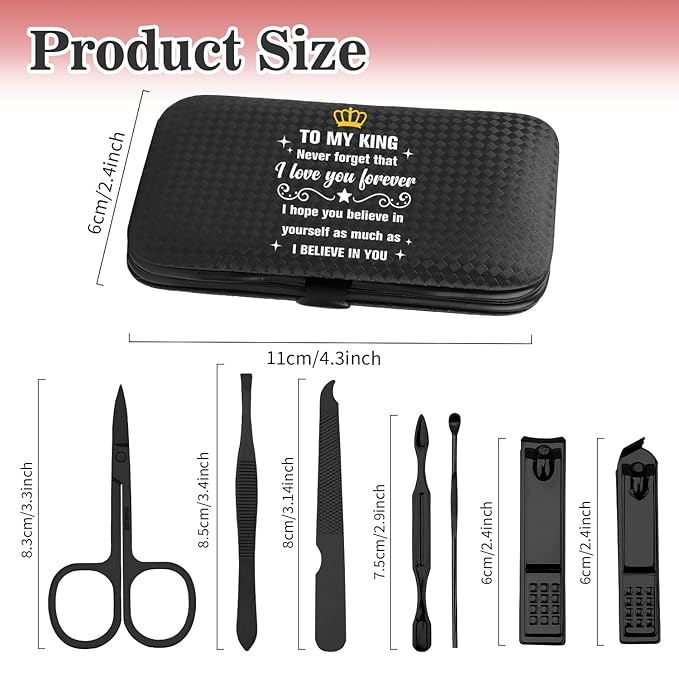 Valentines Gift for Boyfriend,Sentimental Xmas Valentines Day Cute Gifts Ideas Christmas Birthday Presents Stocking Stuffers from Girlfriend Nail Clippers Manicure Kit for Boyfriend Men Pedicure Tools