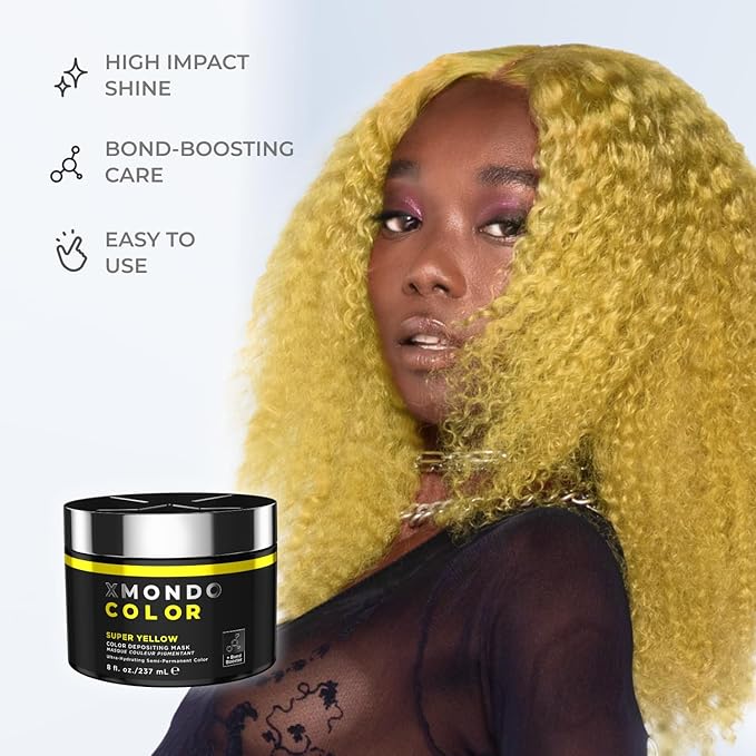 XMONDO Hair Super YellowmDepositing Mask & Semi-Permanent Orange Dye, Revitalization & Repair, Vegan Formula, 8 Fl Oz