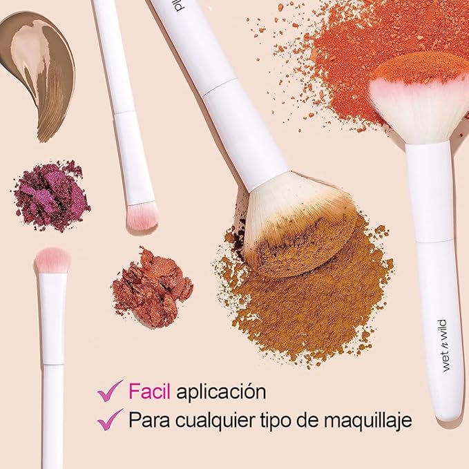 wet n wild Eyeshadow Brush,Precision Blending Application,Soft Synthetic Fibers,Ergonomic Handle for Comfortable Precision Control,(Pack of 2)