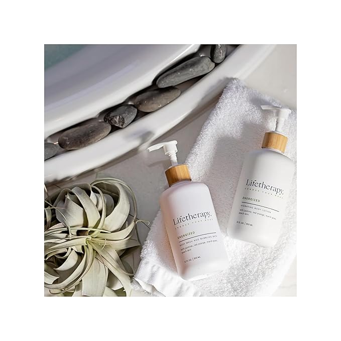 Lifetherapy 3-in-1 Body Wash, Bubble Bath & Hand Wash – Energized | Clean, Skin-Loving Formula | Vegan & Gluten Free | Nourishing & Revitalizing | Free From Parabens, Sulfates & Phthalates12oz.
