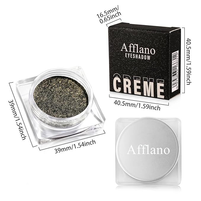 DE'LANCI Olive Green Cream Eyeshadow Shimmer, Long Lasting Highly Pigmented Metallic Green Eye Makeup, Silky Smooth Formula Easy Application Glitter Cream Emerald Eyeshadow for Older Women 01#
