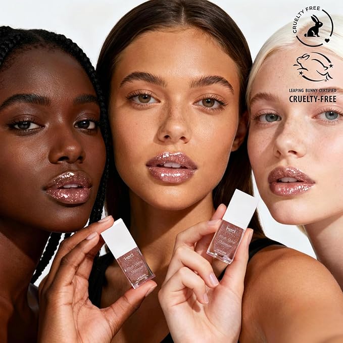 MAKEUP Glitter Lip Gloss –Nourishing and Hydrating with High-Shine Glimmer Finish & Sheer Wash Of Color, Chocolate Scent, Non-Sticky, Vegan & Cruelty-free, Mauve, 0.21 fl oz