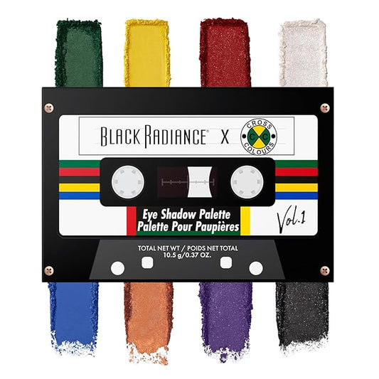 Black Radiance Cross Colours Eyeshadow Palette, Talc-Free, Highly Pigmented Matte, Metallic & Shimmer Shades, Smooth Blendable Formula, Paraben & Cruelty-Free - Volume 1