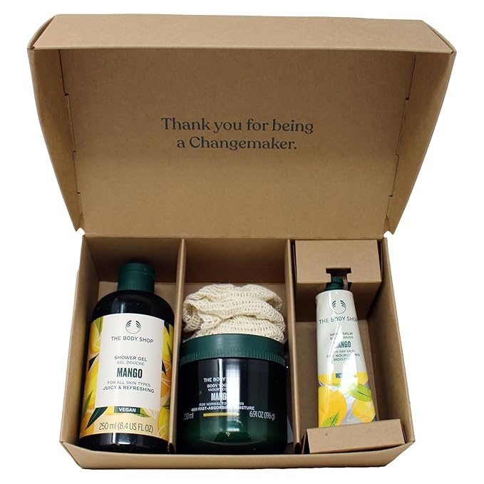 The Body Shop Nourish & Flourish Mango Body Care Gift Set, Vegan, 4-Piece Gift Set