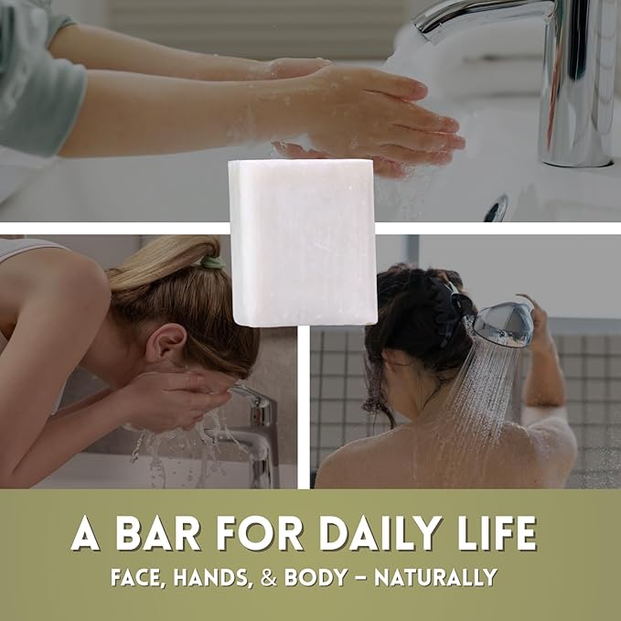 Amish Farms Fragrance-Free Bar Soap Bar w/All Natural Bentonite Clay | Vegan | Made in USA, Moisturizing for Sensitive Skin | Women & Mens Face & Body Bar Soap | 5 Ounce Each (5 Bars)