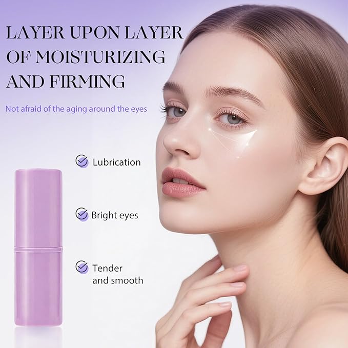 3Pcs Eye Balm Stick | Moisture Under Eye Brightener Balm Stick | Hydrating Stick & Multi-Purpose Smooths Cream Wrinkles-Restore and Hydrate - Vegan Skincare