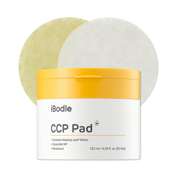 CCP Pads, Korean Hydrating for Damaged skin Barrier, Cooling & Soothing Centella Facial pads, Vegan Skincare for Sensitive Skin, 60 pads