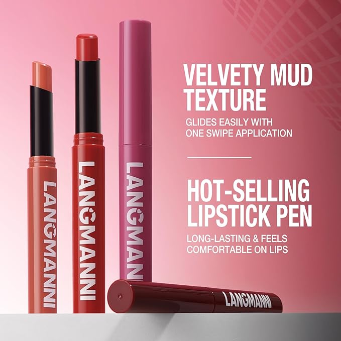 Jolilab 3Pcs Velvet Matte Lipstick Nude Matte Soft Dark Color Stick High Pigmented Long-Lasting Waterproof Lip Stick Lip Balm Beauty Cosmetics Gift for Women（04#+05#+06#