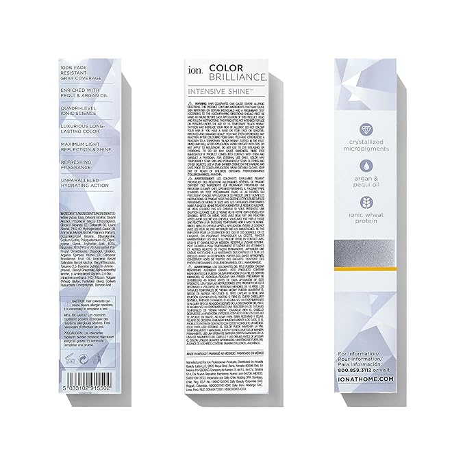 Ion Permanent Creme Hair Color 9A Very Light Ash Blonde, Vegan, Cruelty Free, PPD Free, 100% Gray Coverage, Long Lasting, Fade Resistant Color, 2.05 oz