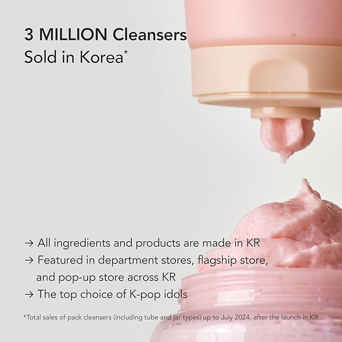 Whipped Korean Skincare Face Wash, Deep Cleansing Vegan Facial Cleanser for Oily Skin and Pore Care with Niacinamide, Hyaluronic Acid, Ceramide, Mugwort & Teatree, Doubles as a Face Mask, 4.5 oz