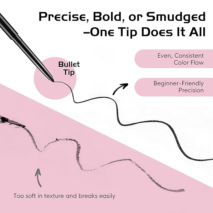Black Eyeliner No Budge Retractable Eye Liner, Creamy Pigmented & Waterproof Creates Bold & Defined Lines Vegan & Cruelty-Free Easy to Apply （Black）